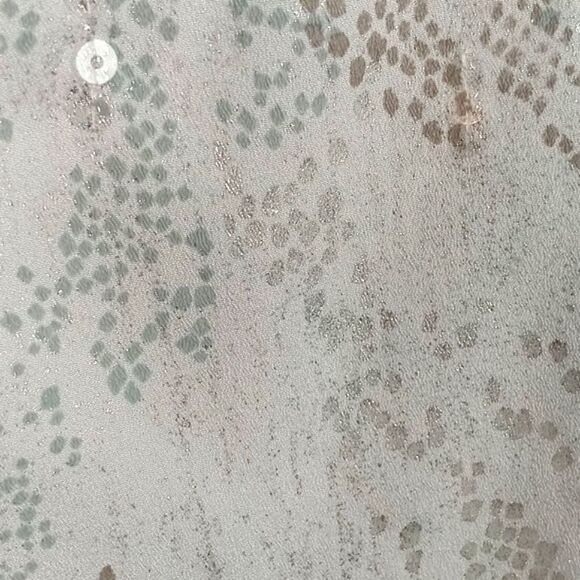 Calvin Klein White and Silver Sequin Top sz L Y2K - Picture 8 of 10